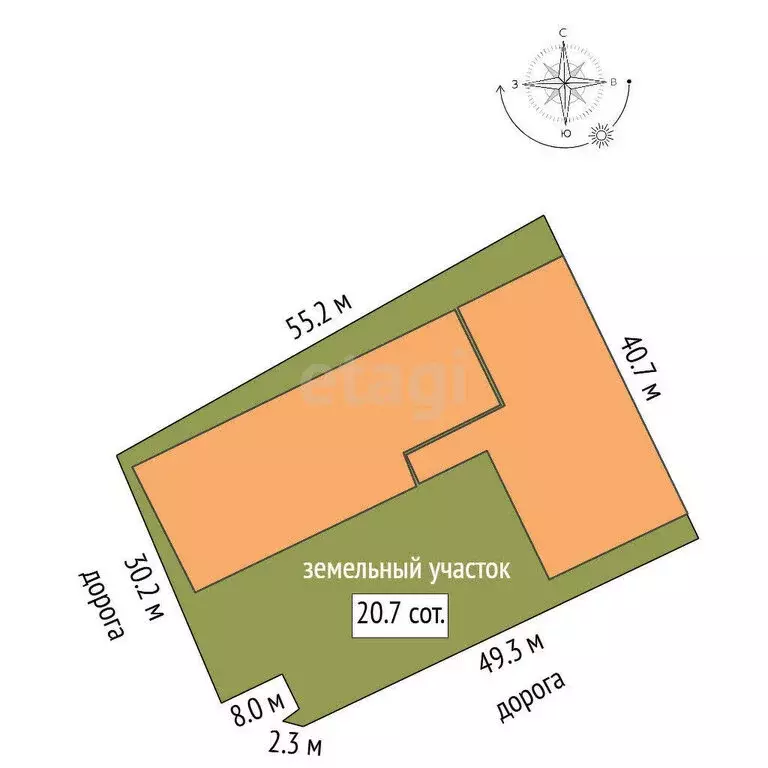 Участок в Терек, улица Бесланеева (20.73 м) - Фото 1