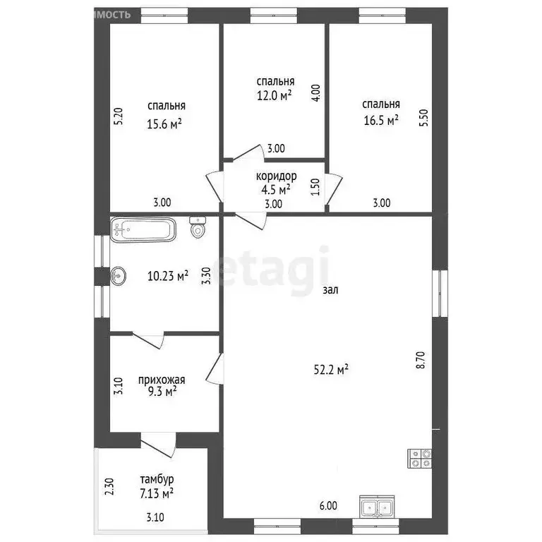 Дом в Тукаевский район, Новотроицкое сельское поселение, деревня ... - Фото 1