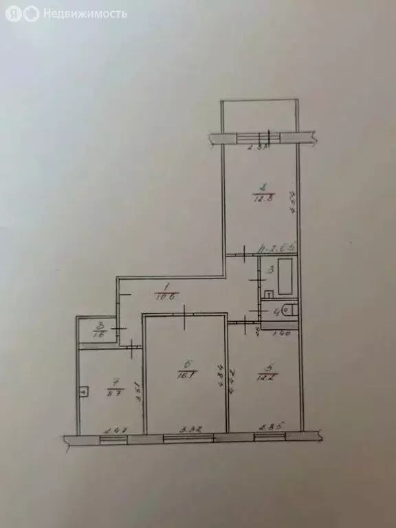 3-комнатная квартира: Набережные Челны, проспект Чулман, 22 (65.9 м) - Фото 2