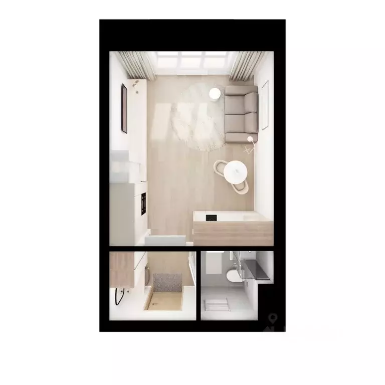 Студия Москва Полар жилой комплекс, 1.4 (25.2 м) - Фото 1