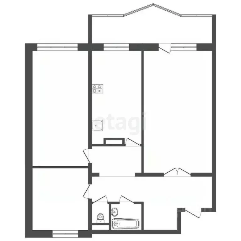 3-к кв. Томская область, Томск тракт Иркутский, 26 (81.8 м) - Фото 1