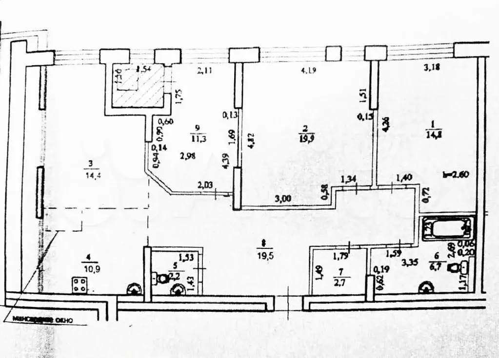 3-к. квартира, 102,4 м, 13/24 эт. - Фото 0