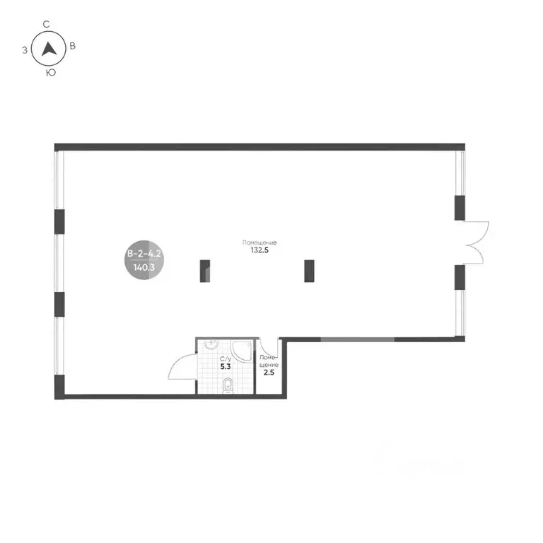 Помещение свободного назначения в Москва 2-я оч., Шагал жилой ... - Фото 2