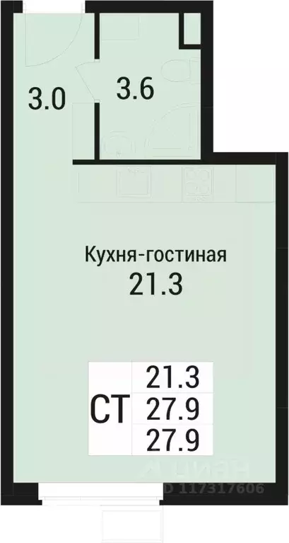 Студия Московская область, Люберцы городской округ, Малаховка пгт Дом ... - Фото 0