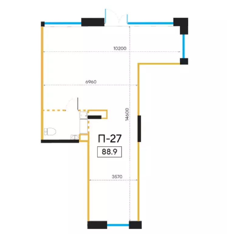 Помещение свободного назначения (88.9 м) - Фото 1