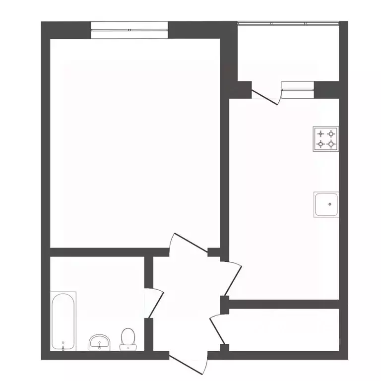 1-к кв. Тюменская область, Тюмень ул. Газовиков, 12 (35.0 м) - Фото 2