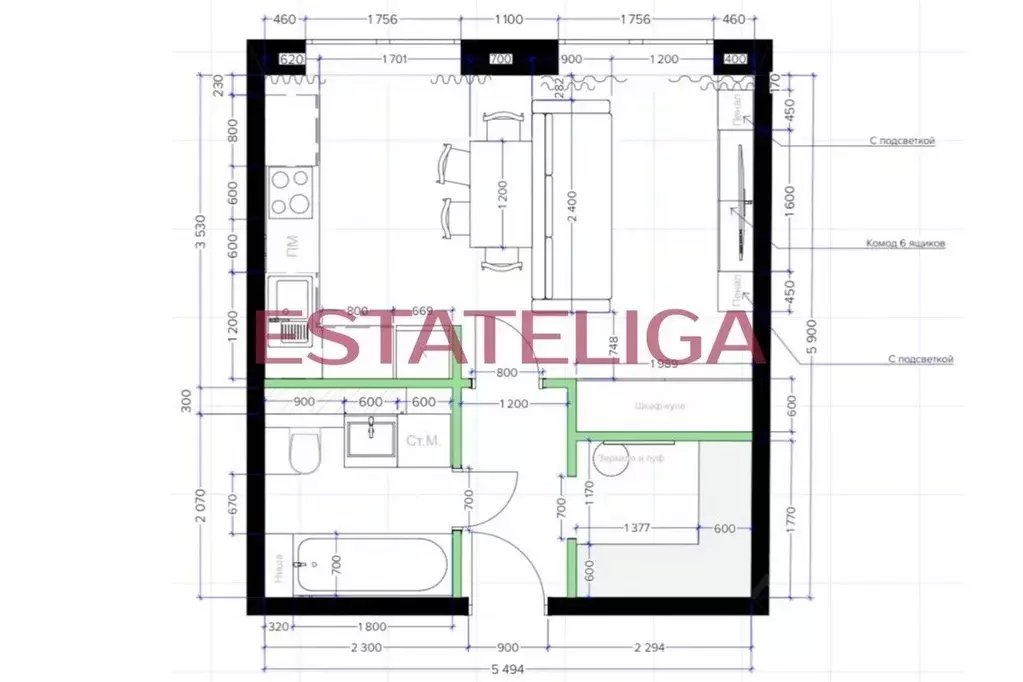 1-к кв. Москва Березовая аллея, 19к2 (32.0 м) - Фото 2