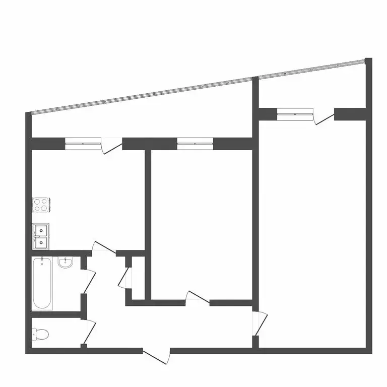 2-комнатная квартира: Тюмень, улица Республики, 92/8 (48 м) - Фото 1