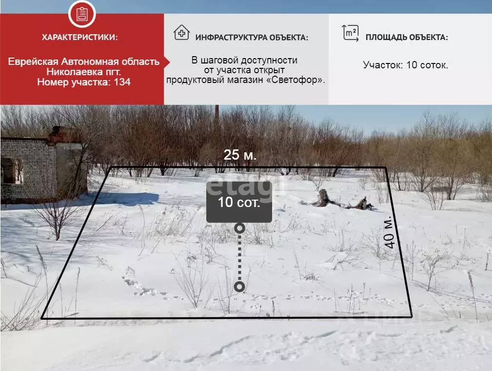 Участок в Еврейская автономная область, Смидовичский район, пос. ... - Фото 1