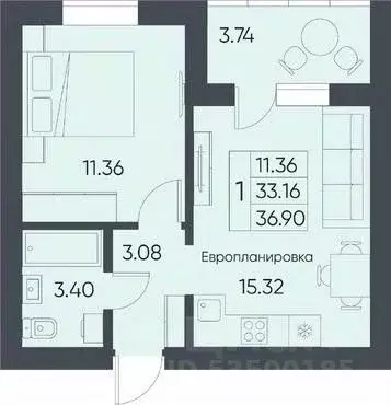 1-к кв. Саратовская область, Татищево рп  (36.9 м) - Фото 0