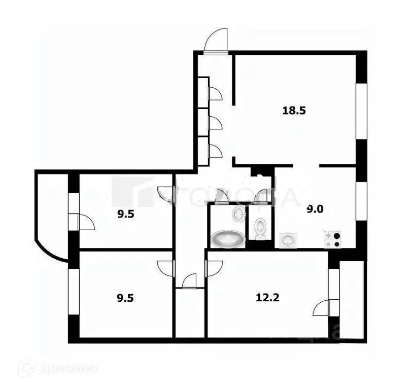 Продаётся 4-к квартира, 76.9 м - Фото 0