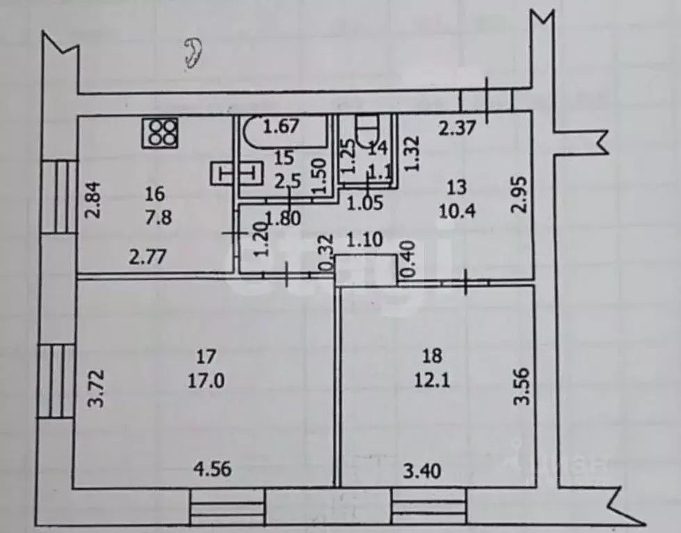 2-к кв. Татарстан, Казань Большая Красная ул., 22а (50.9 м) - Фото 2