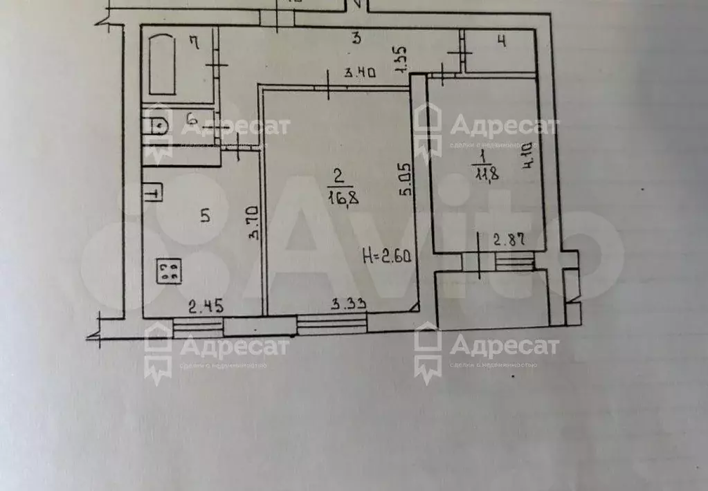 2-к. квартира, 51,1 м, 5/9 эт. - Фото 0