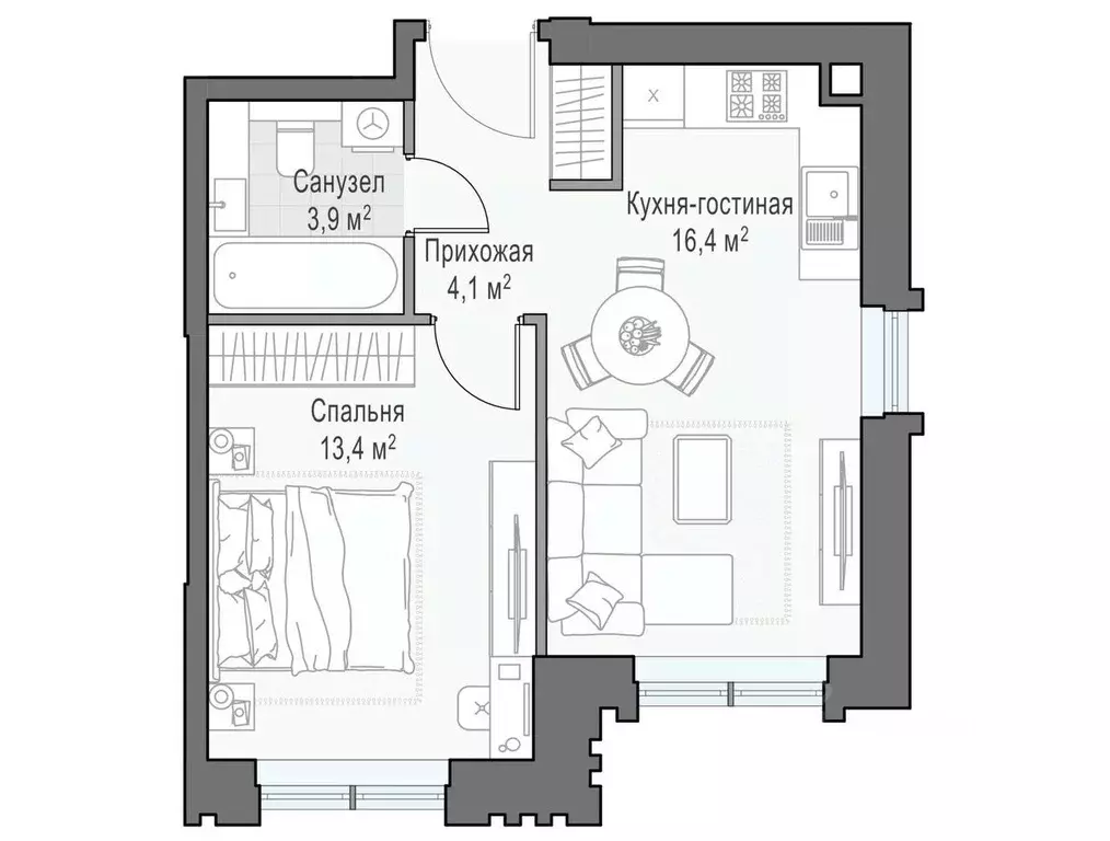 1-к кв. Москва ул. Академика Королева, 21 (37.8 м) - Фото 0