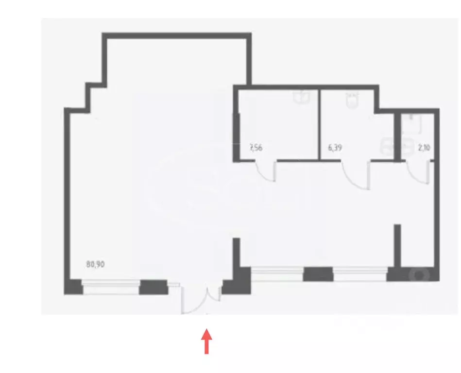Торговая площадь в Москва Тропарево Парк мк, к2.3 (97 м) - Фото 2