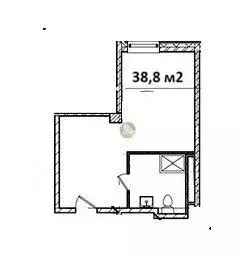 Квартира, студия, 38.79 м - Фото 1