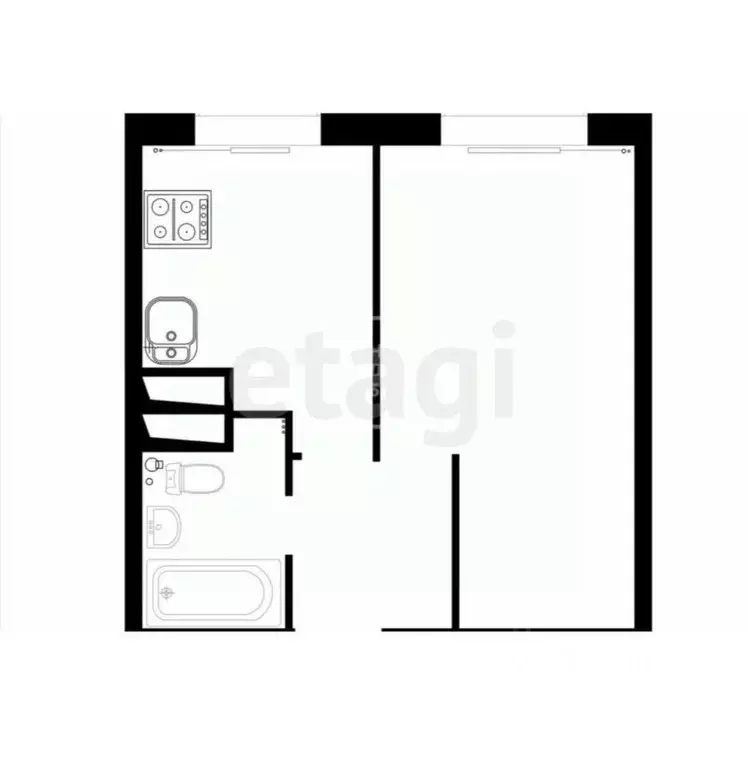 1-к кв. Смоленская область, Смоленск Краснинское ш., 32 (33.0 м) - Фото 2