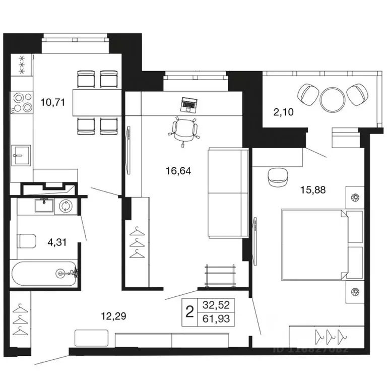 2-к кв. Московская область, Апрелевка Наро-Фоминский городской округ, ... - Фото 1