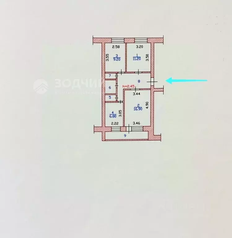 3-к кв. Чувашия, Чебоксары городской округ, Новые Лапсары пгт ул. ... - Фото 2