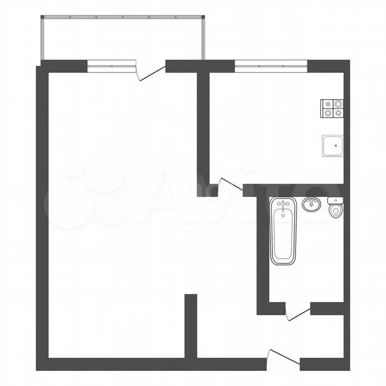 1-к. квартира, 36 м, 3/5 эт. - Фото 0