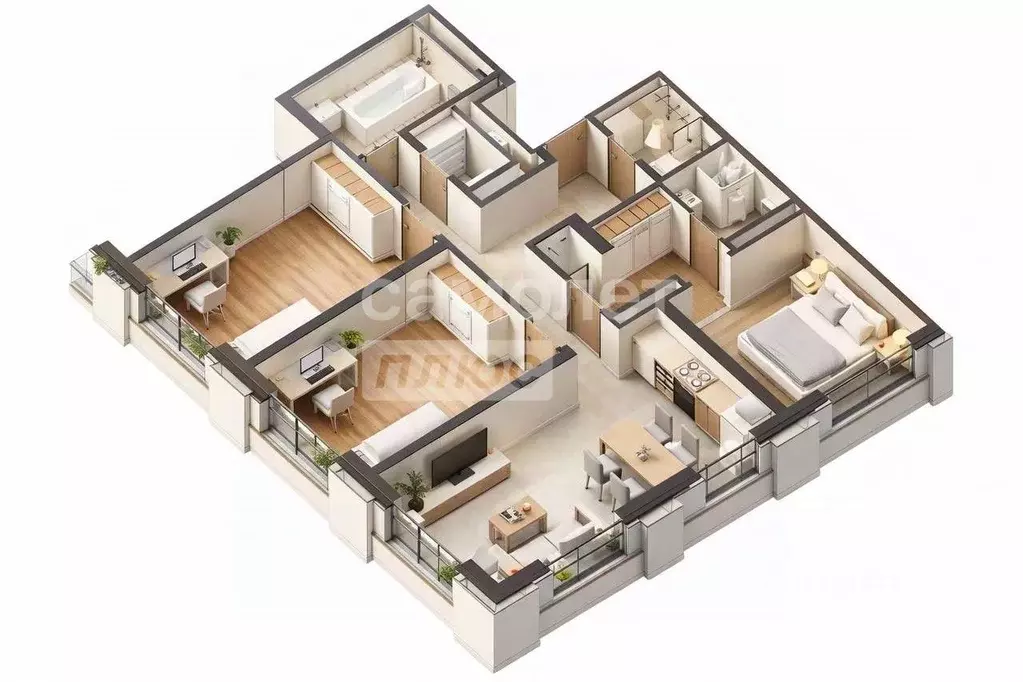 3-к кв. Москва Тагильская ул., 6/1 (92.3 м) - Фото 1