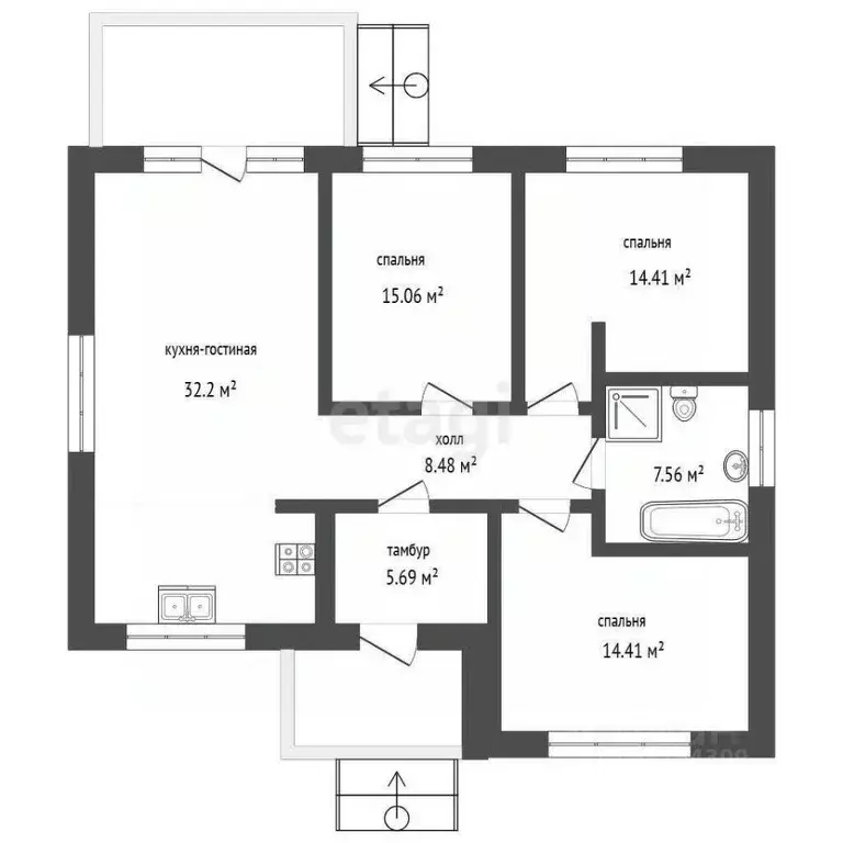 Дом в Мордовия, Лямбирский район, Берсеневское с/пос, Альтерра кп  ... - Фото 2