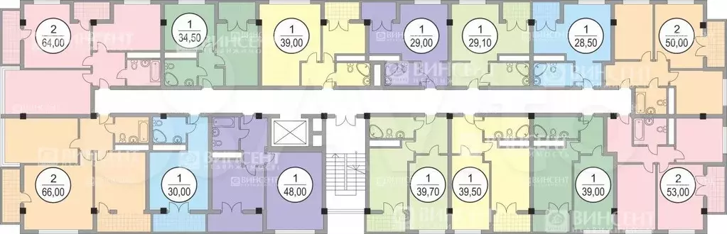 2-к. квартира, 65 м, 5/9 эт. - Фото 0