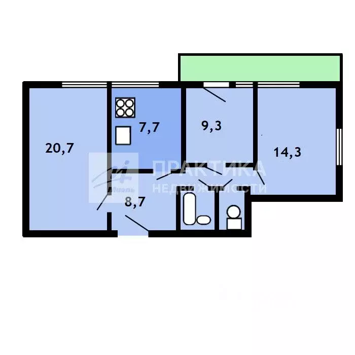 3-к кв. Москва Армавирская ул., 4К2 (64.2 м) - Фото 2
