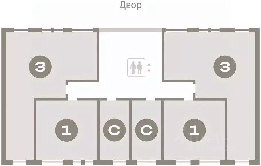 Студия Тюменская область, Тюмень ул. Республики, 203к1 (19.82 м) - Фото 1