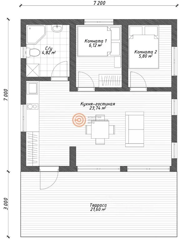 Дом в Тюменская область, Тюмень  (72 м) - Фото 2