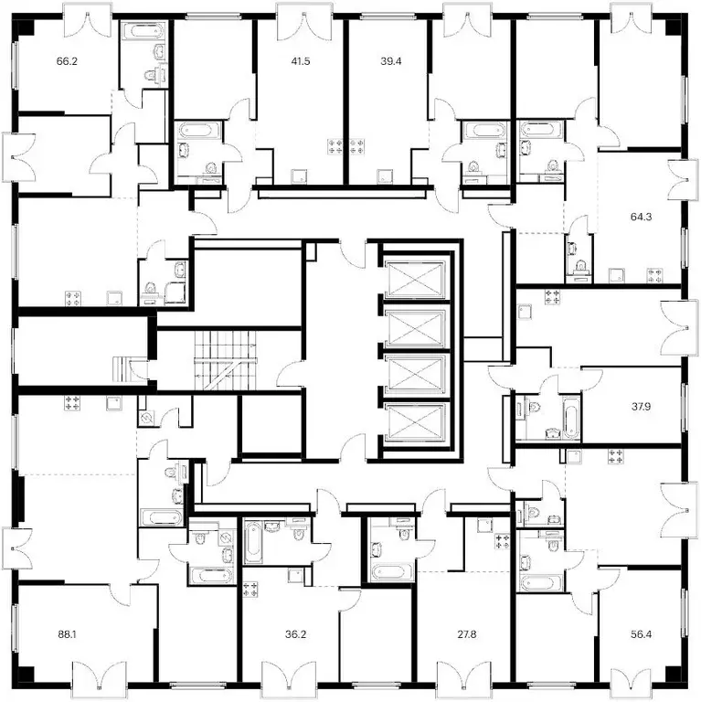 2-к кв. Москва Барклая 6 жилой комплекс, к6 (56.4 м) - Фото 1