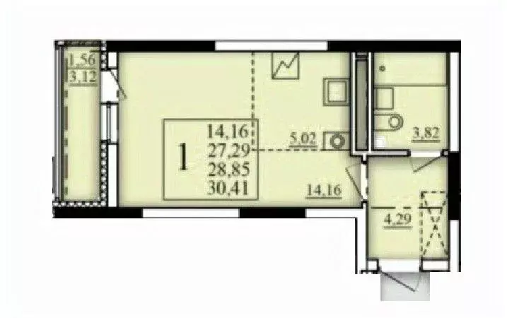 1-к кв. Башкортостан, Уфа Затон-Восточный жилрайон, Паруса жилой ... - Фото 0