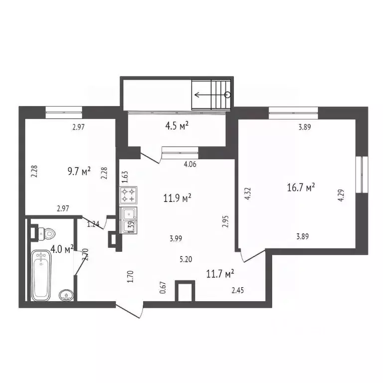 2-к кв. Санкт-Петербург Пулковское ш., 73к7 (54.0 м) - Фото 1