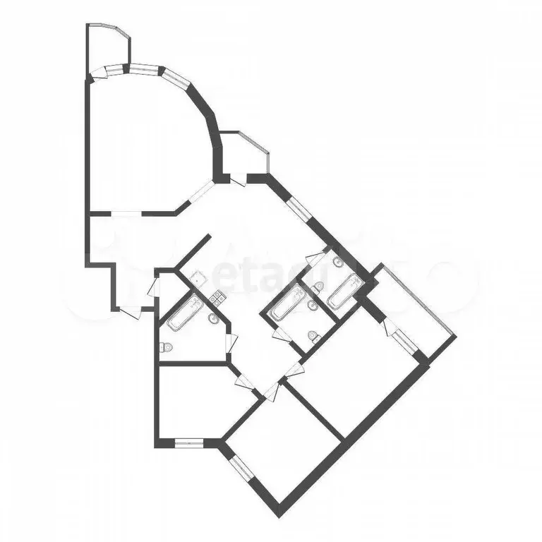 4-к. квартира, 183,9 м, 5/10 эт. - Фото 0