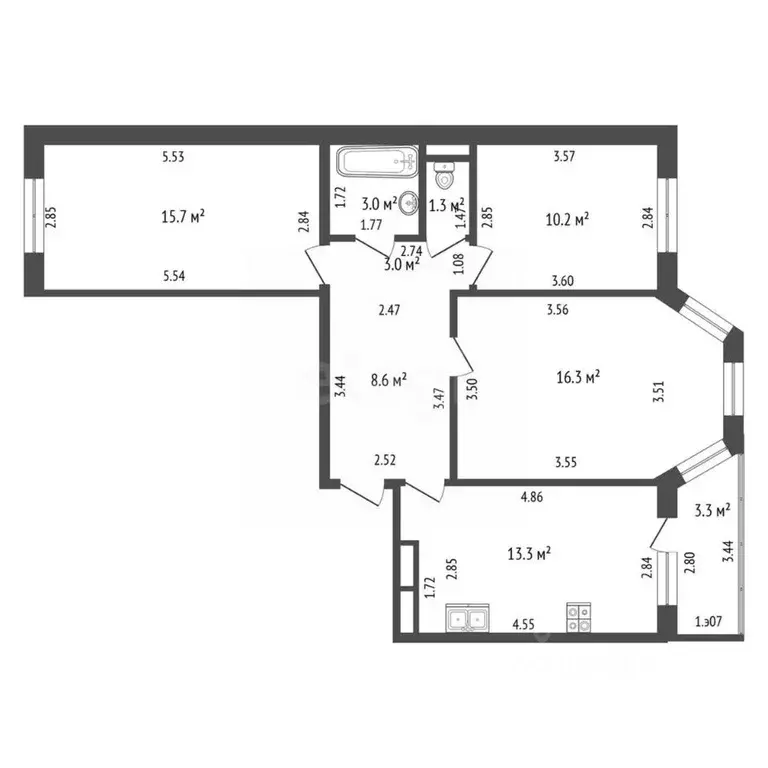 3-к кв. Орловская область, Орел бул. Молодежи, 14 (71.4 м) - Фото 0