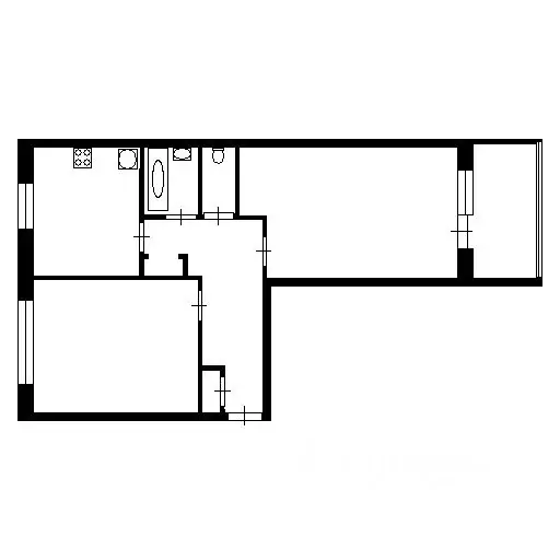 2-к кв. Красноярский край, Красноярск ул. Кутузова (49.0 м) - Фото 1