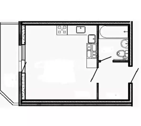 Квартира-студия: Казань, Кировский район, жилой массив Залесный, улица ... - Фото 1