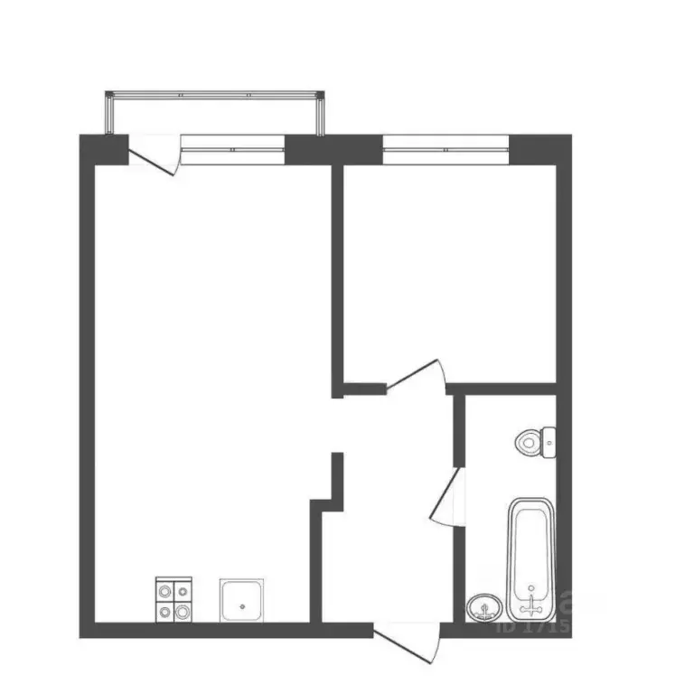1-к кв. Тюменская область, Тюмень ул. Эльвиры Федоровой, 1 (45.7 м) - Фото 1