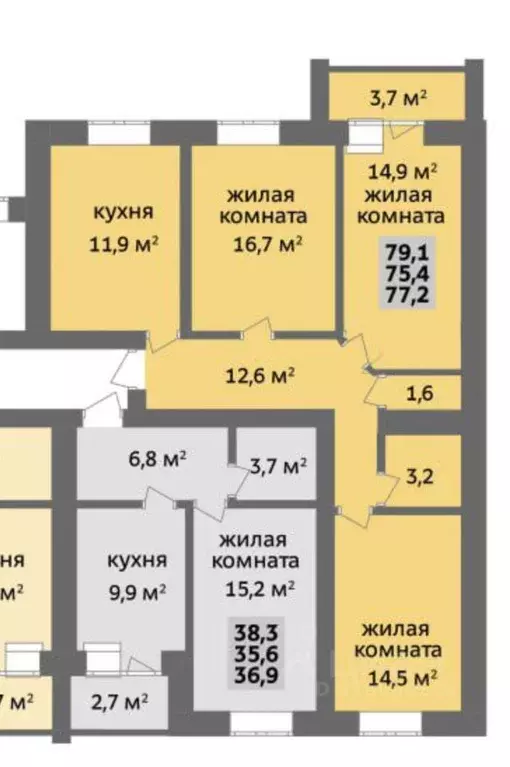 3-к кв. Тамбовская область, Тамбов Телецентр мкр, Европейский-2 жилой ... - Фото 0