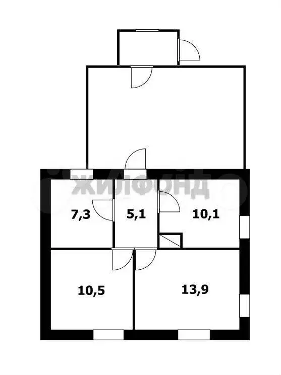 3-к. квартира, 47 м, 1/1 эт. - Фото 0