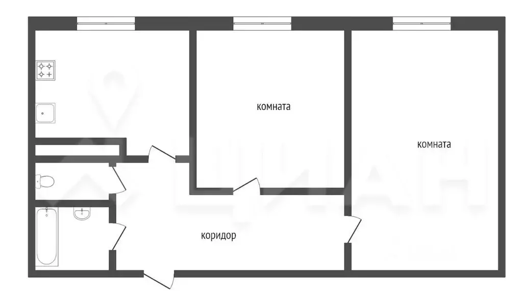 2-к кв. Ханты-Мансийский АО, Сургут ул. Григория Кукуевицкого, 9/1 ... - Фото 1