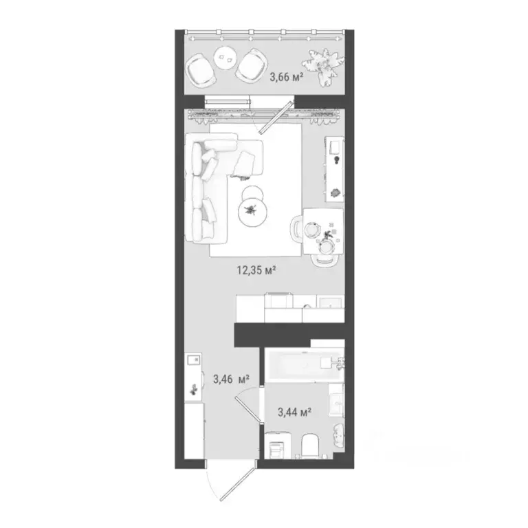 Студия Томская область, Томск Черемошники мкр, пер. Баранчуковский, 22 ... - Фото 1