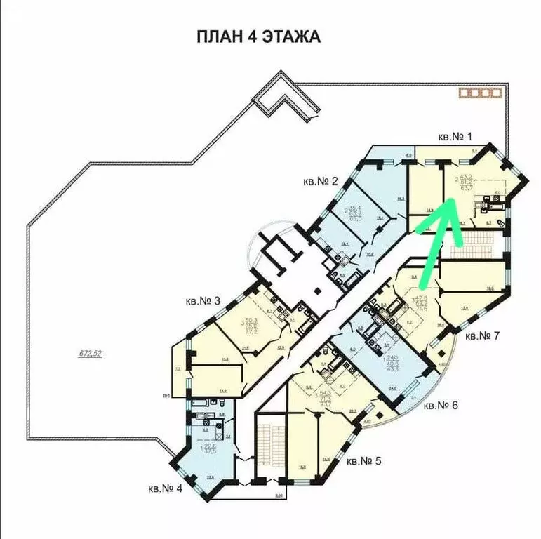 1-комнатная квартира: Челябинск, улица Свободы, 4 (61.2 м) - Фото 0