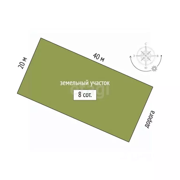 Участок в Татарстан, Тукаевский район, д. Азьмушкино ул. Монетная, 56 ... - Фото 2