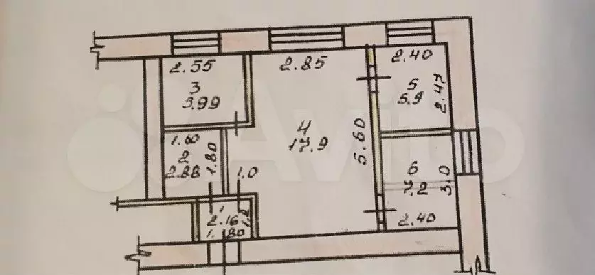 2-к. квартира, 42 м, 1/4 эт. - Фото 0