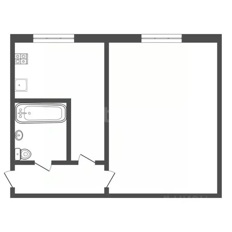 1-к кв. Тульская область, Болохово Киреевский район, ул. Соловцова, ... - Фото 1