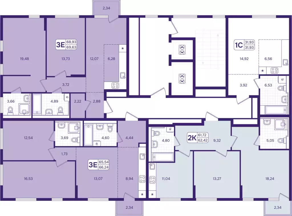 3-комнатная квартира: Владивосток, Первомайский район (66.24 м) - Фото 2