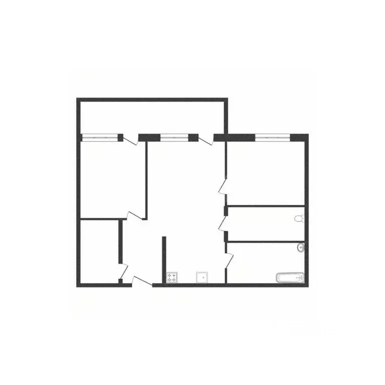 2-к кв. Белгородская область, Белгород ул. 5 Августа, 36к2 (52.9 м) - Фото 2