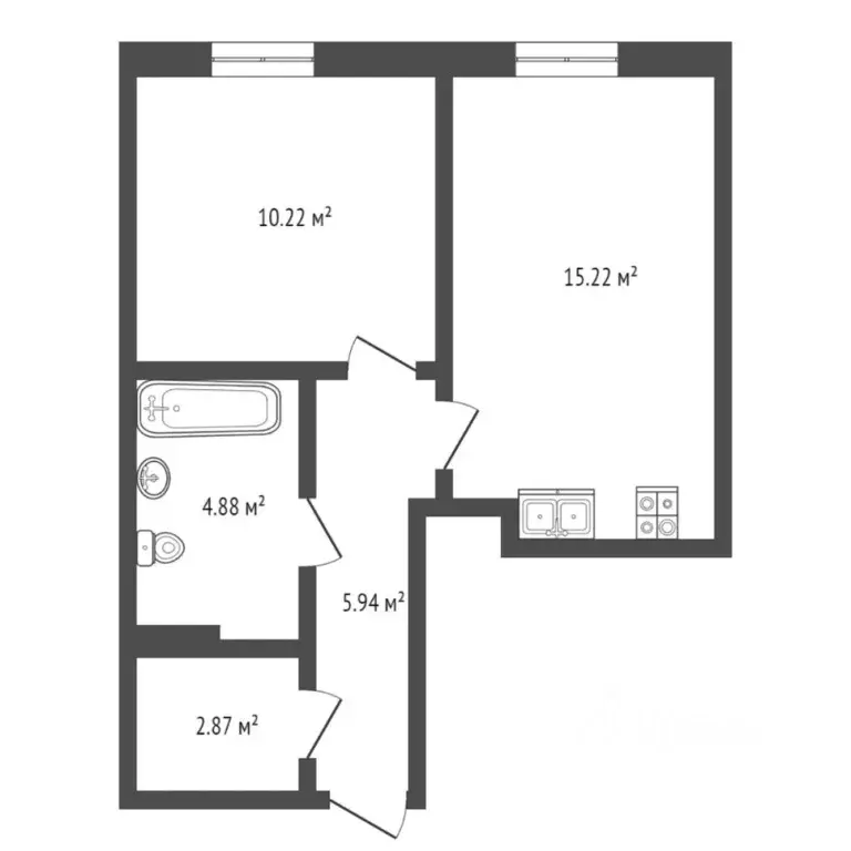 1-к кв. Тюменская область, Тюмень ул. 9 Января, 160к2 (39.0 м) - Фото 1