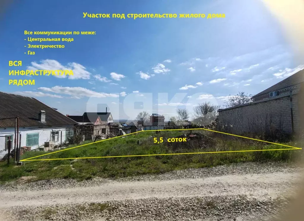 Участок в Краснодарский край, Темрюк ул. Труда, 10 (5.45 сот.) - Фото 0